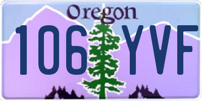 OR license plate 106YVF