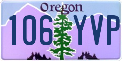 OR license plate 106YVP