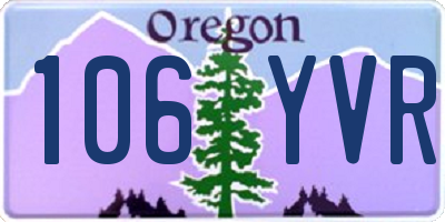 OR license plate 106YVR