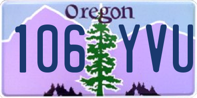 OR license plate 106YVU