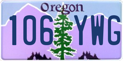 OR license plate 106YWG