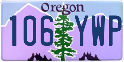 OR license plate 106YWP