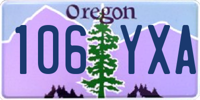 OR license plate 106YXA