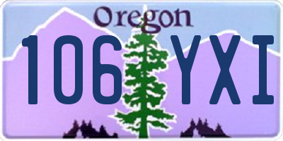 OR license plate 106YXI