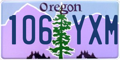 OR license plate 106YXM