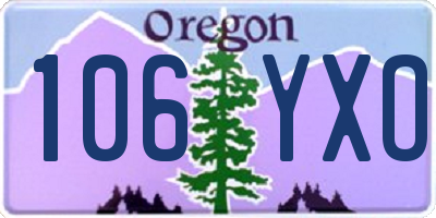 OR license plate 106YXO