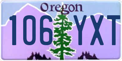 OR license plate 106YXT