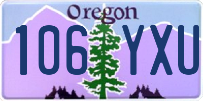 OR license plate 106YXU