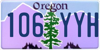 OR license plate 106YYH