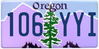OR license plate 106YYI
