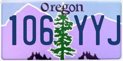OR license plate 106YYJ