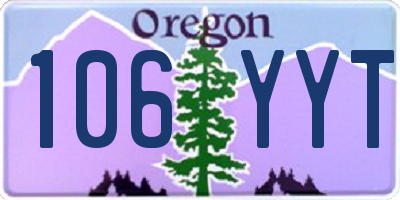 OR license plate 106YYT