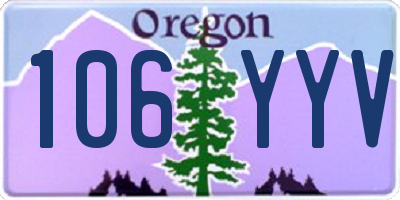 OR license plate 106YYV