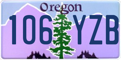 OR license plate 106YZB