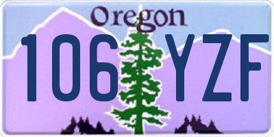 OR license plate 106YZF