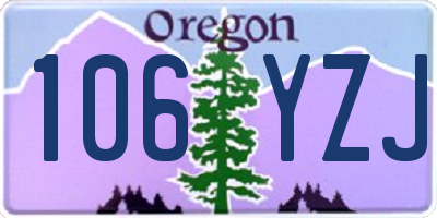 OR license plate 106YZJ