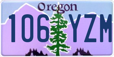 OR license plate 106YZM