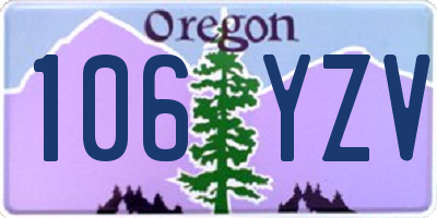 OR license plate 106YZV