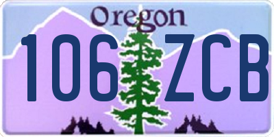 OR license plate 106ZCB