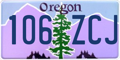 OR license plate 106ZCJ