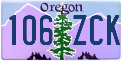 OR license plate 106ZCK