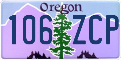 OR license plate 106ZCP