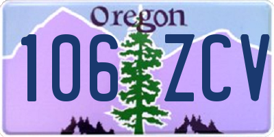 OR license plate 106ZCV