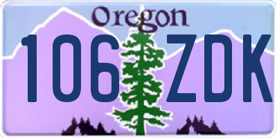 OR license plate 106ZDK