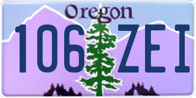 OR license plate 106ZEI