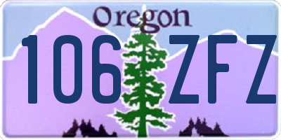 OR license plate 106ZFZ