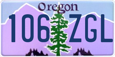 OR license plate 106ZGL