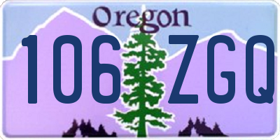 OR license plate 106ZGQ