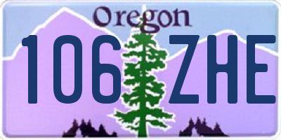 OR license plate 106ZHE