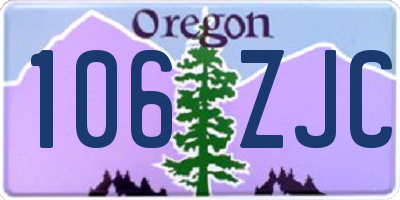 OR license plate 106ZJC