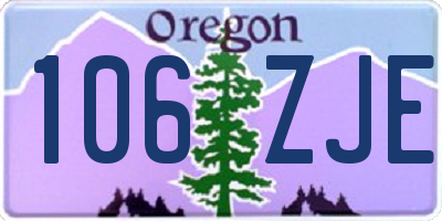 OR license plate 106ZJE