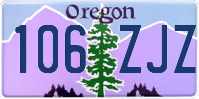 OR license plate 106ZJZ