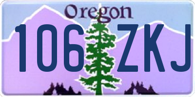 OR license plate 106ZKJ