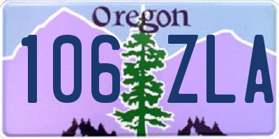 OR license plate 106ZLA