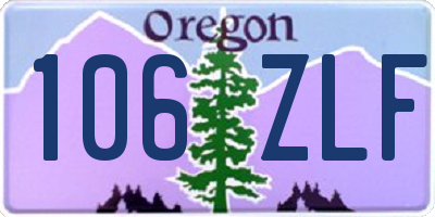 OR license plate 106ZLF