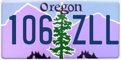 OR license plate 106ZLL