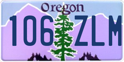 OR license plate 106ZLM