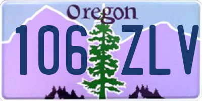 OR license plate 106ZLV