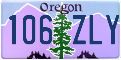OR license plate 106ZLY