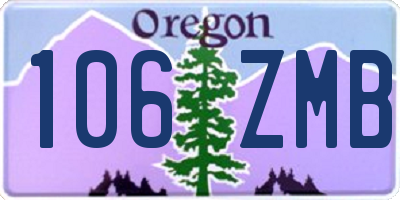 OR license plate 106ZMB