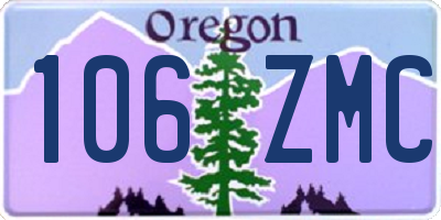 OR license plate 106ZMC
