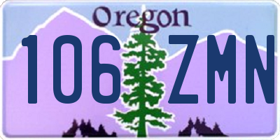 OR license plate 106ZMN