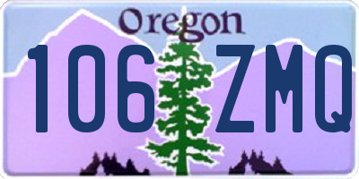 OR license plate 106ZMQ