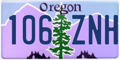 OR license plate 106ZNH