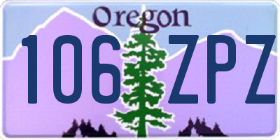 OR license plate 106ZPZ