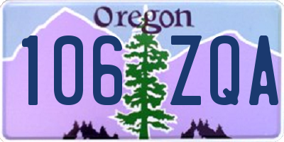 OR license plate 106ZQA